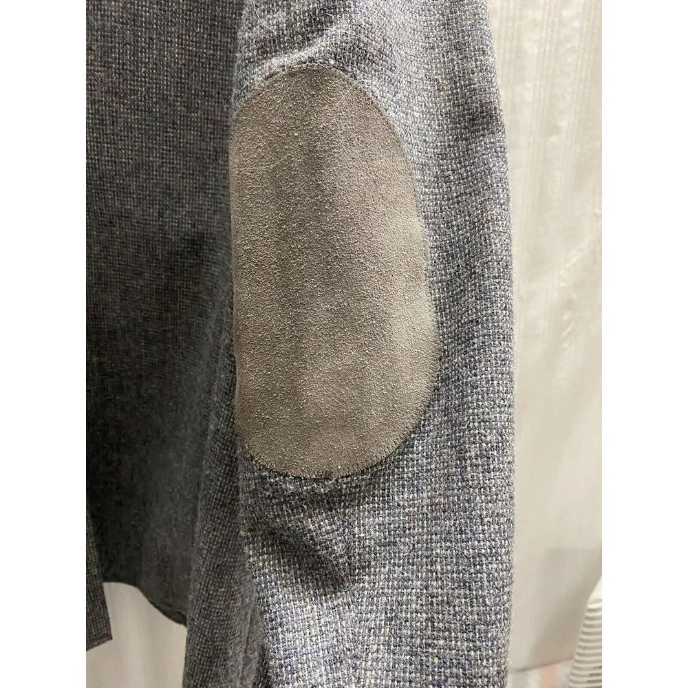 Vintage Pioneer Wear Western Sport coat Jacket Grey Elbow Patches 44L Wool Blend